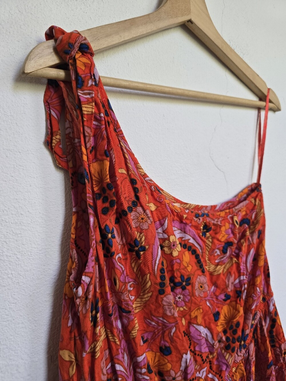 Band of the Free One Shoulder Boho Floral Midi Dress L - Picture 6 of 15